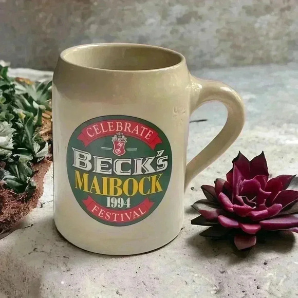 Beck's Maibock 1994 Festival Vintage 16 Ounce Beer Mug.  Excellent Condition. - Picture 2 of 3